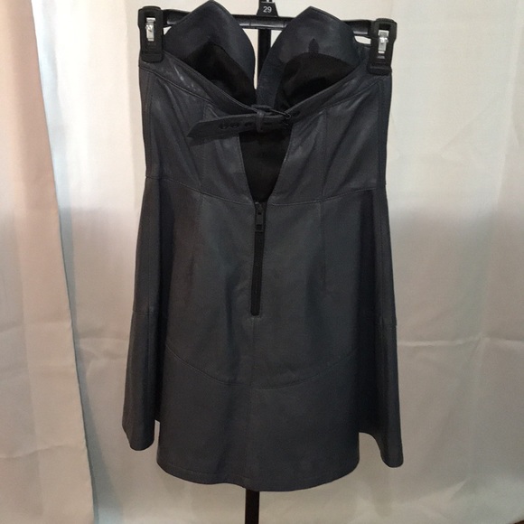 Leather Grey dress - Picture 2 of 3